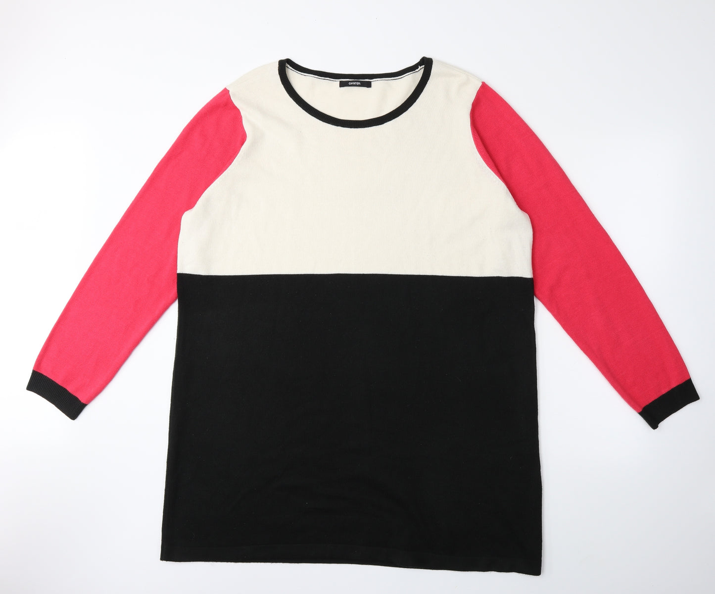 George Womens Black  Knit Pullover Jumper Size 24