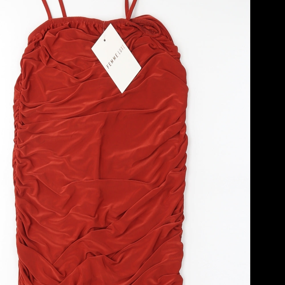 Femme Luxe Womens Red   Bodycon  Size 10
