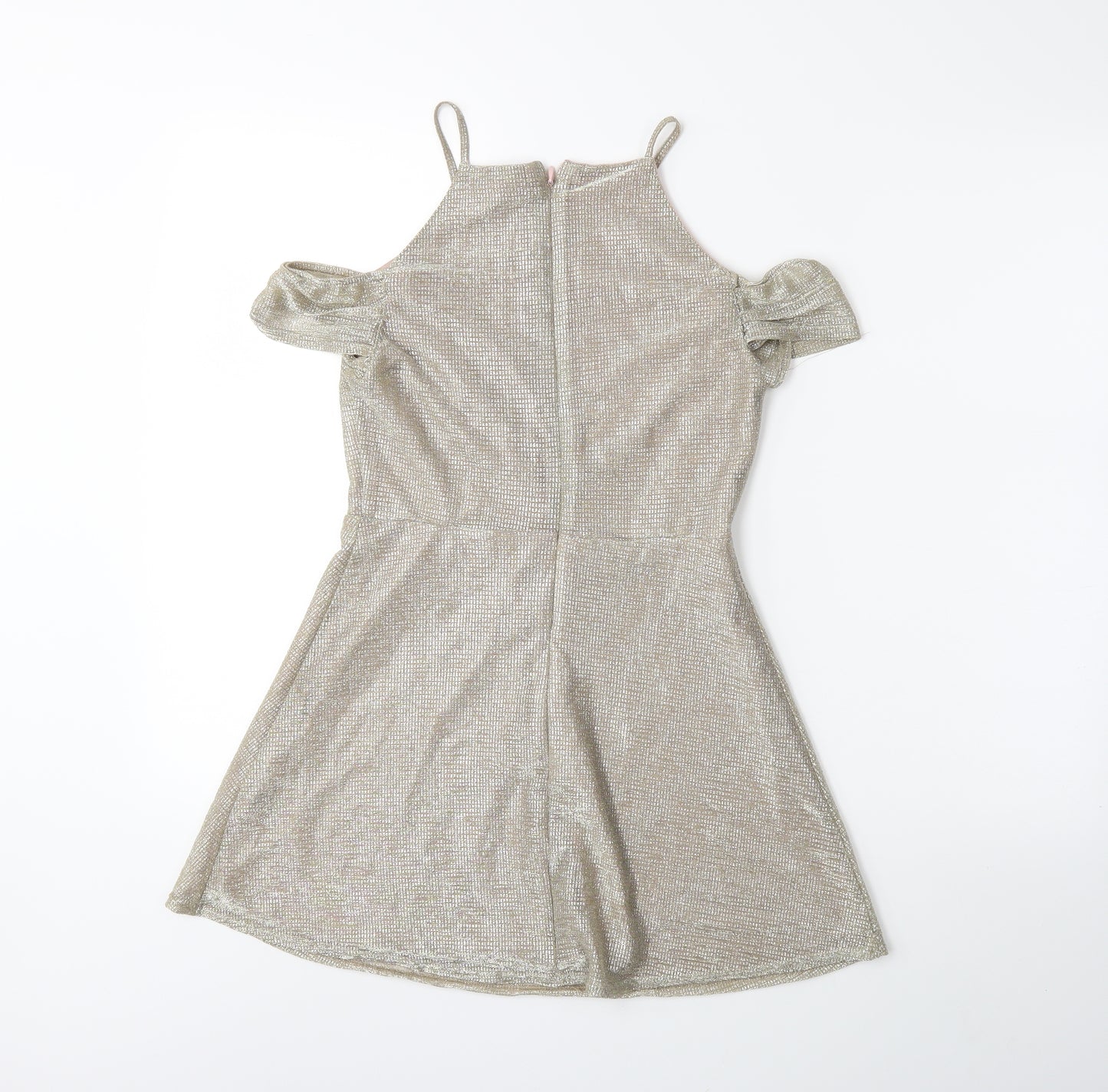 New Look Girls Gold   Fit & Flare  Size 13 Years