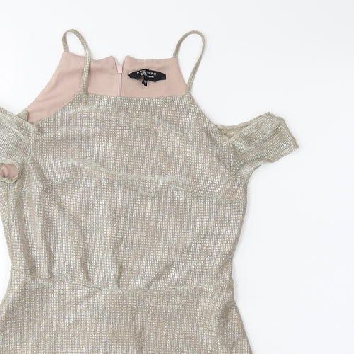 New Look Girls Gold   Fit & Flare  Size 13 Years