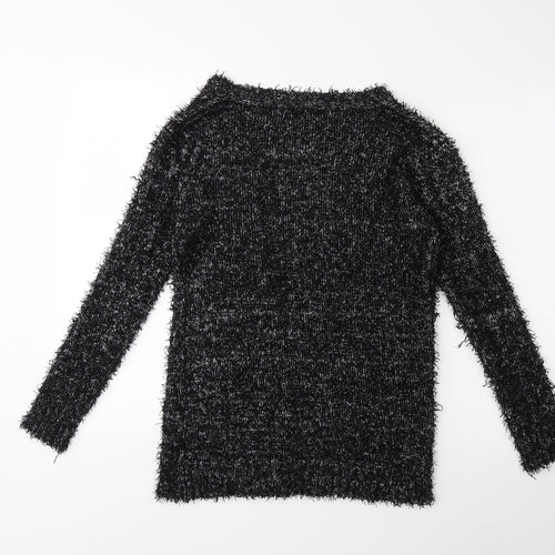 South Womens Black  Knit Cardigan Jumper Size 14