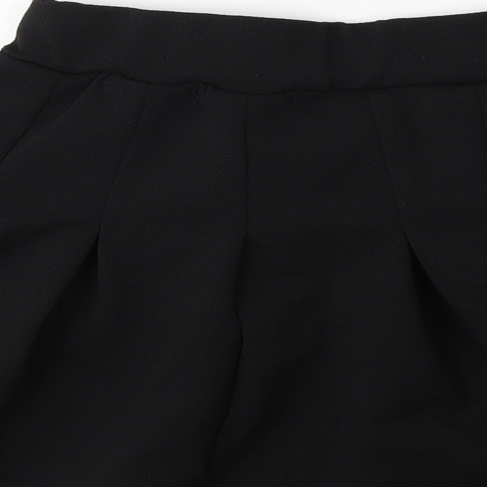 PRETTYLITTLETHING Womens Black   Flare Skirt Size 6