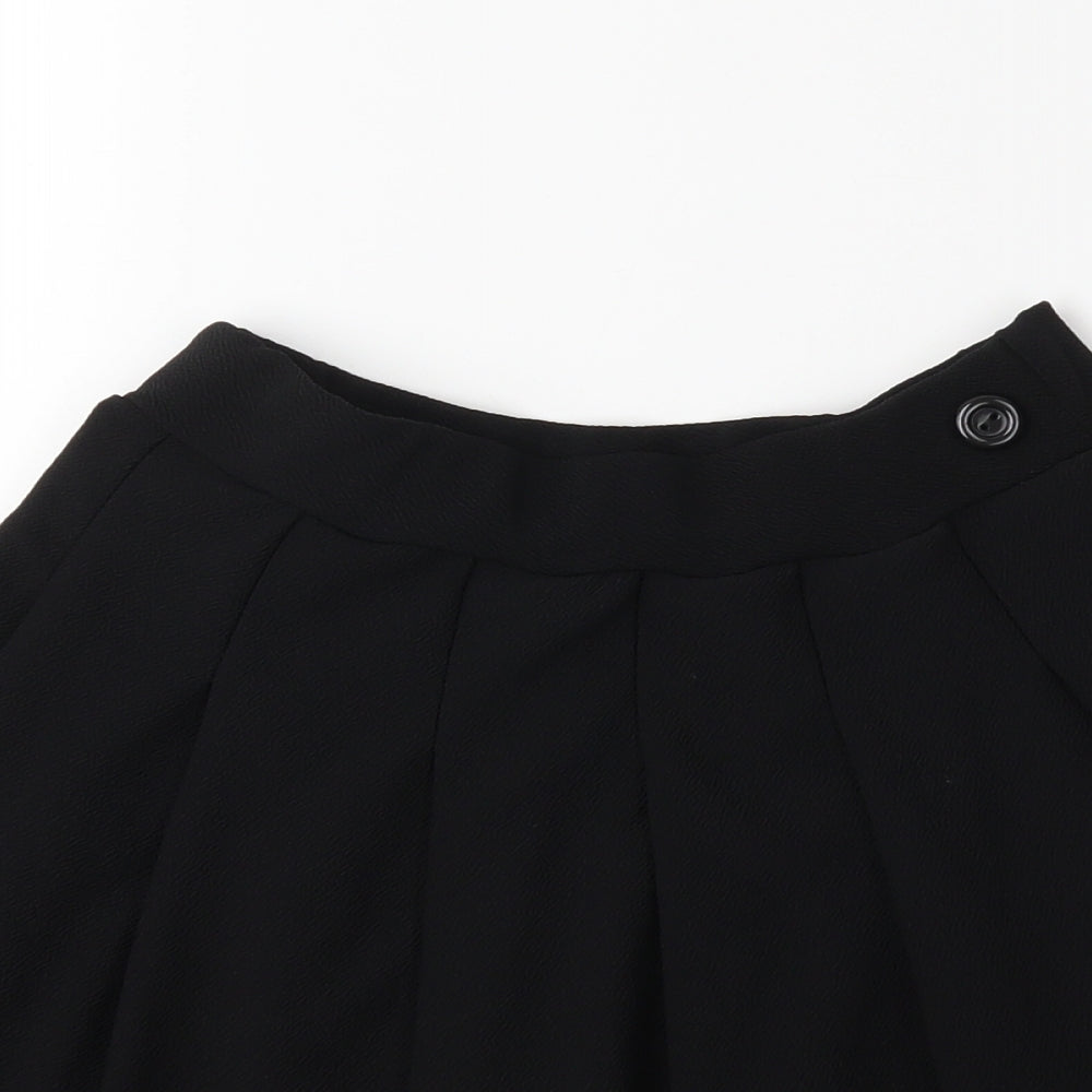 PRETTYLITTLETHING Womens Black   Pleated Skirt Size 8