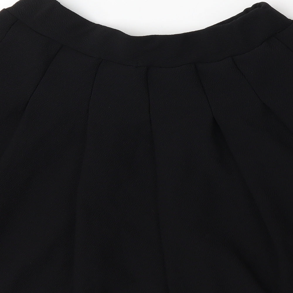 PRETTYLITTLETHING Womens Black   Pleated Skirt Size 8