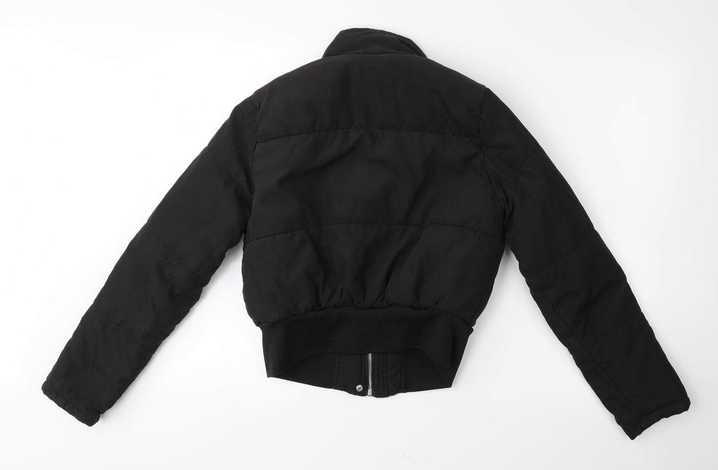 PRETTYLITTLETHING Womens Black   Puffer Jacket Coat Size 6