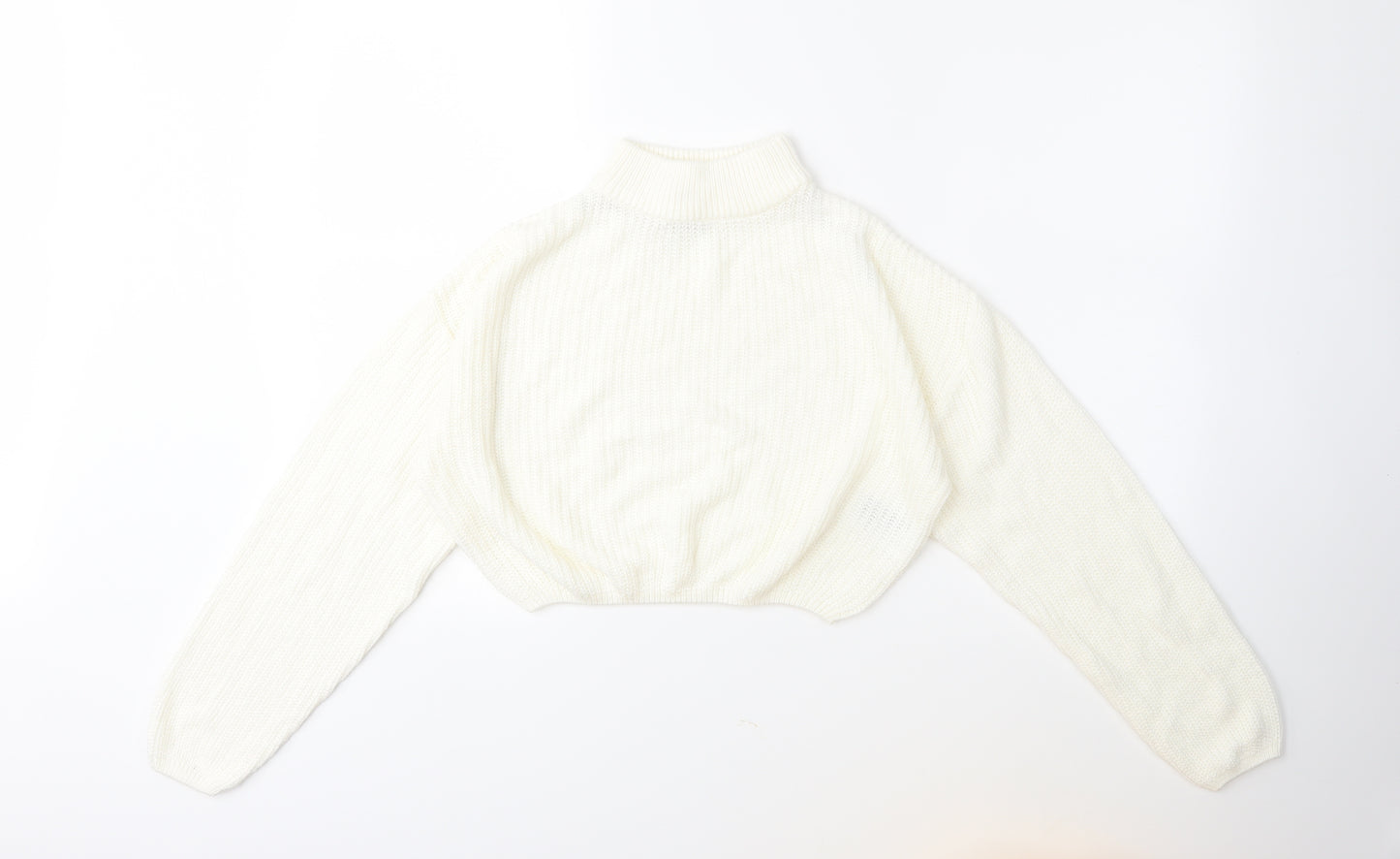 H&M Womens White  Knit Pullover Jumper Size XS