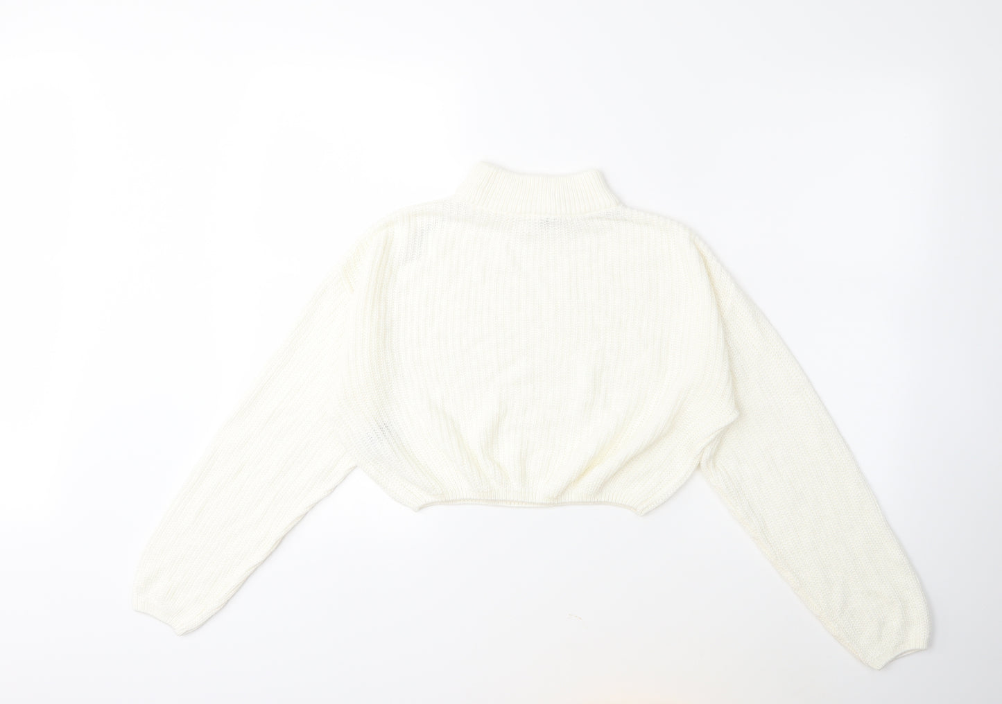 H&M Womens White  Knit Pullover Jumper Size XS