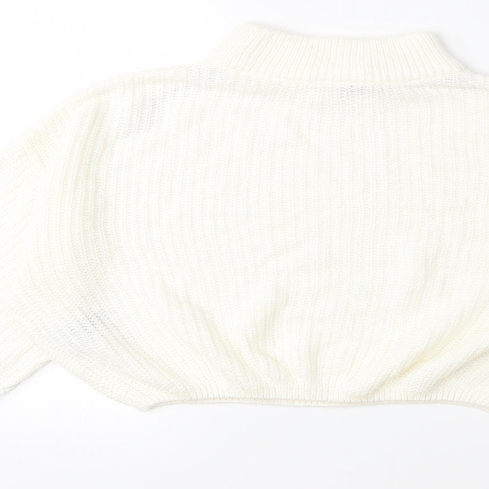 H&M Womens White  Knit Pullover Jumper Size XS
