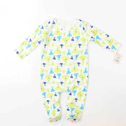 George Baby Green Geometric  Babygrow One-Piece Size 3-6 Months