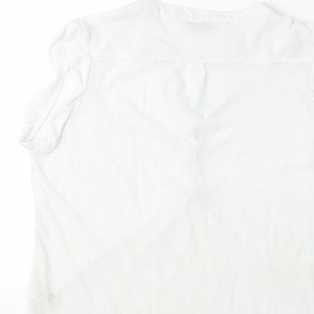 Topshop Womens White   Basic T-Shirt Size 6