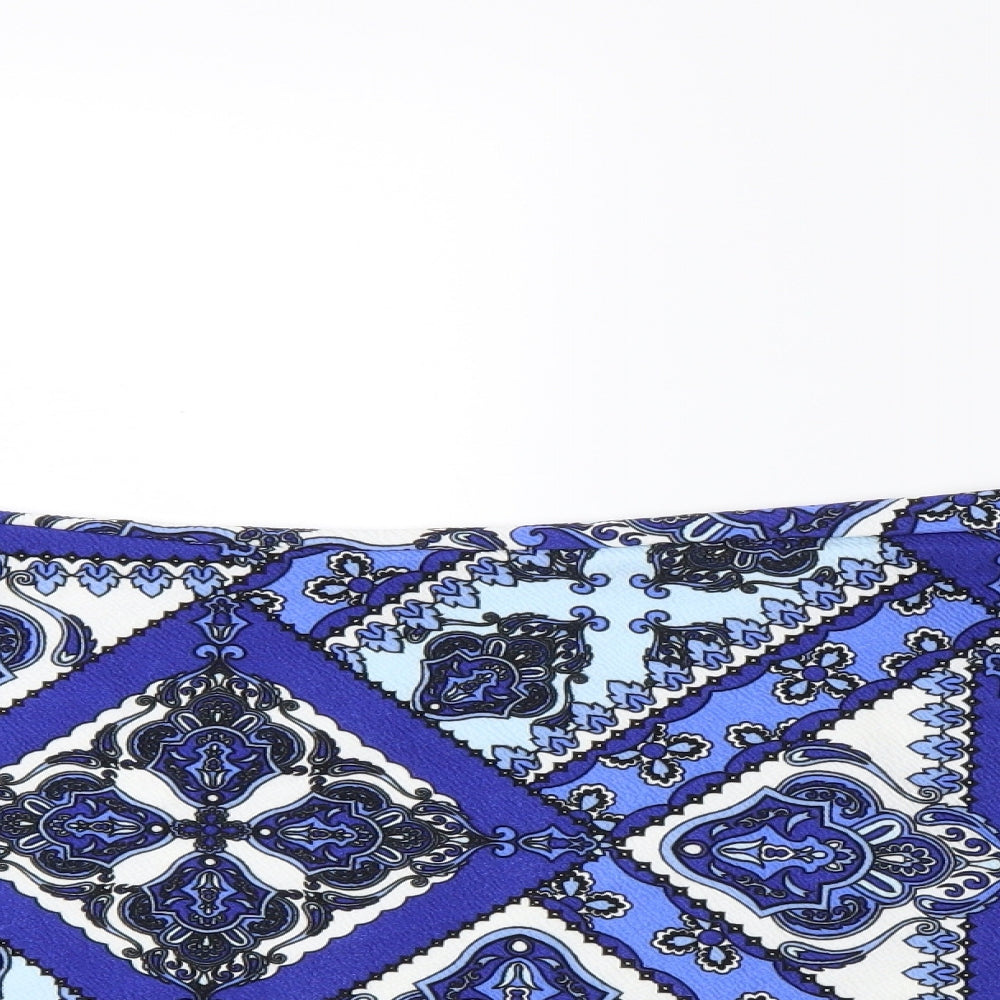 Quiz Womens Blue Geometric  Bodycon  Size 12