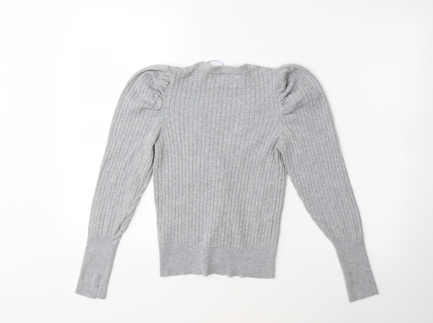 Primark Womens Grey  Knit Cardigan Jumper Size 10