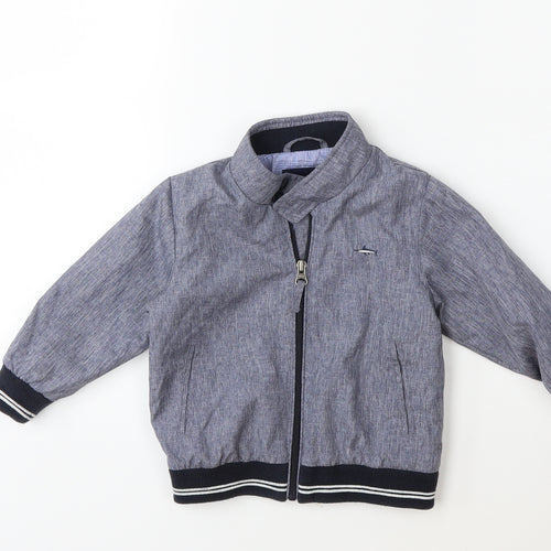 NEXT Baby Blue  Ramie Bomber Jacket Jacket Size 12-18 Months