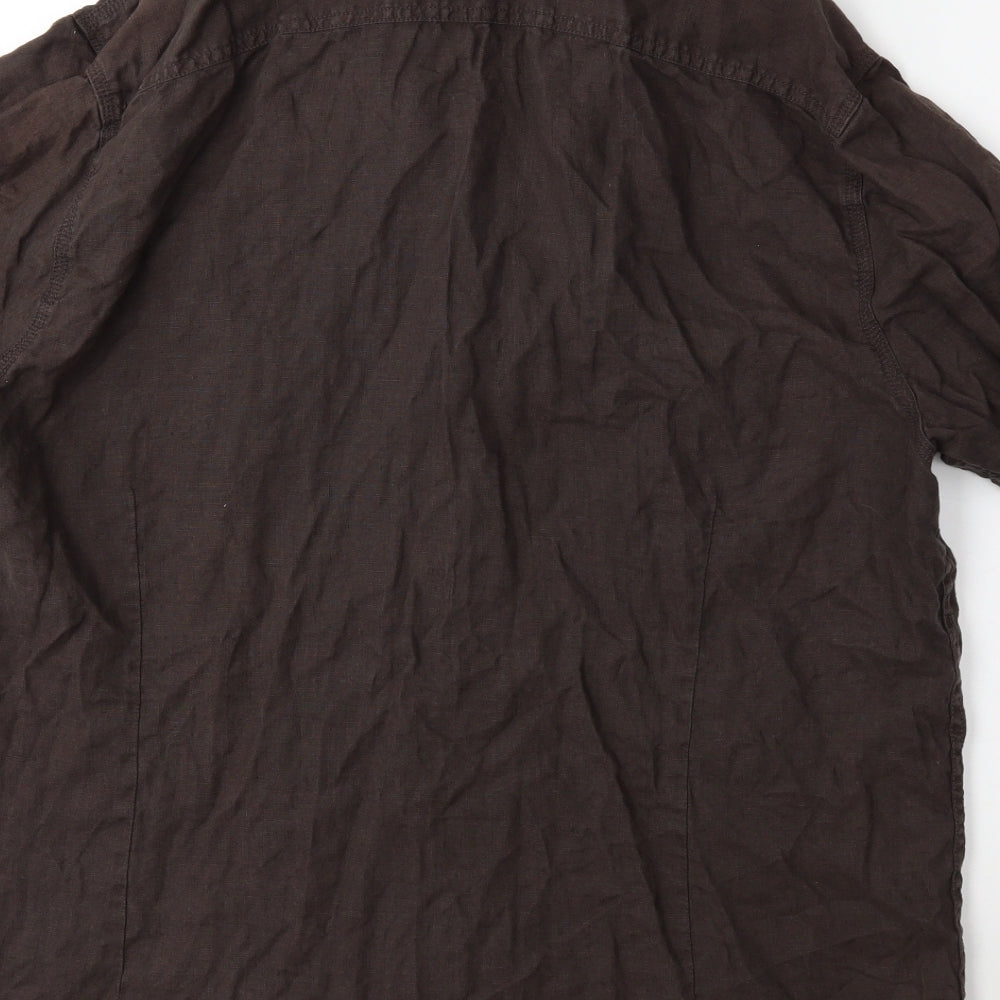 NEXT Mens Brown    Button-Up Size XL