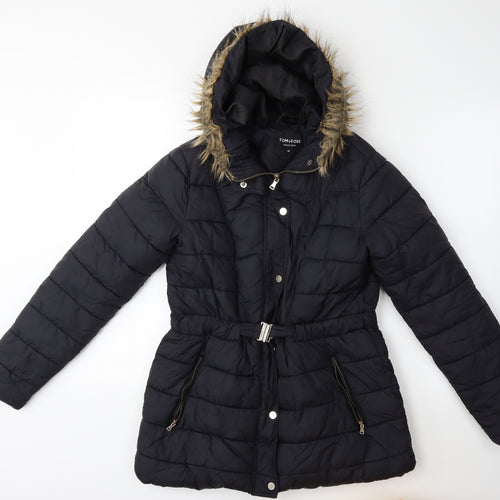 TOM & ROSE Womens Blue   Overcoat Coat Size M