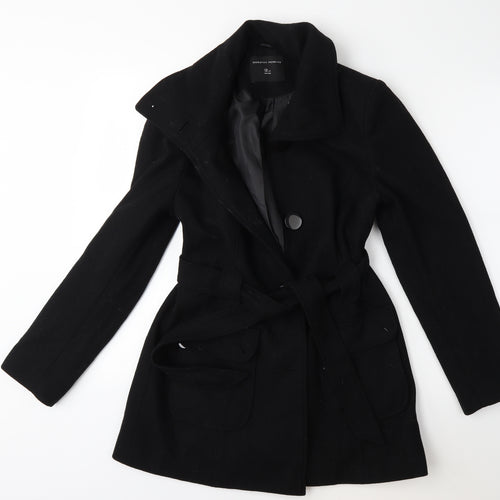 Dorothy Perkins Womens Black   Overcoat Coat Size 12