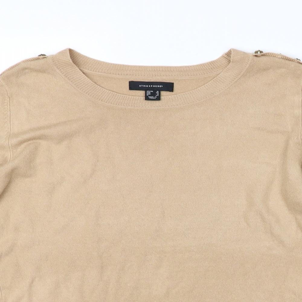 Atmsphere Womens Beige   Pullover Jumper Size 12