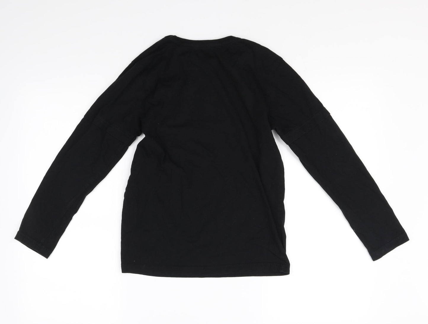 George Girls Black   Basic T-Shirt Size 10-11 Years
