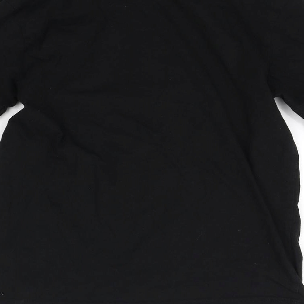 George Girls Black   Basic T-Shirt Size 10-11 Years
