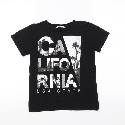H&M Girls Black   Basic T-Shirt Size 9-10 Years