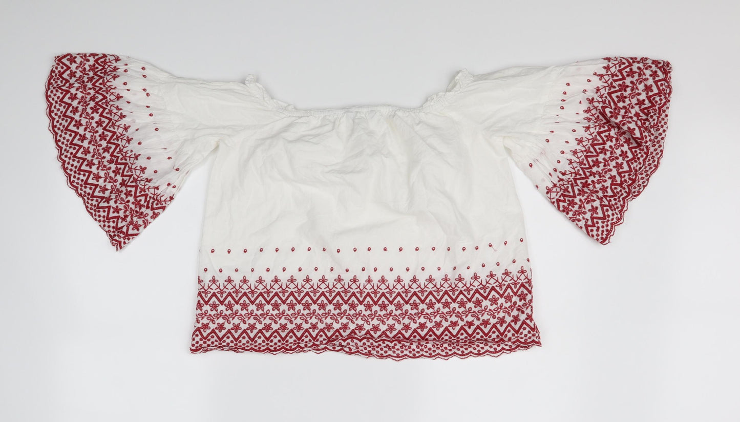 New Look Womens White   Basic Blouse Size 12