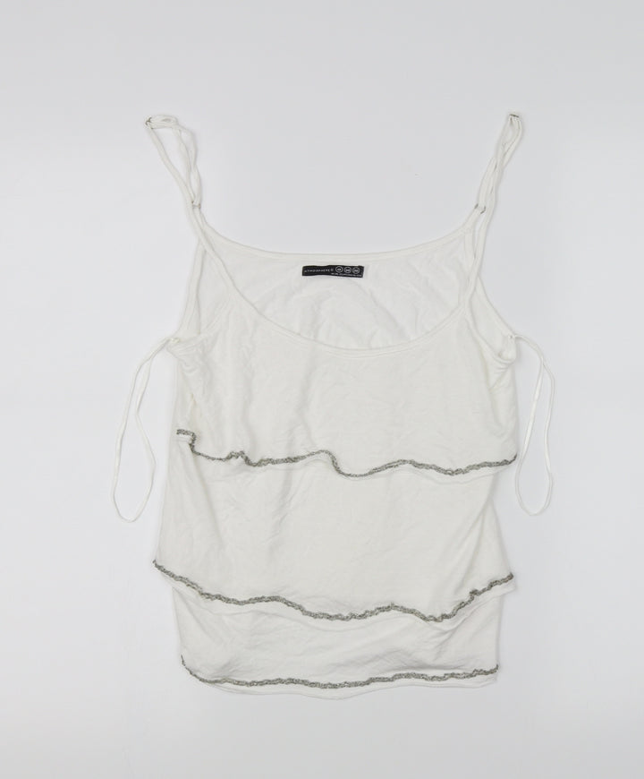 Atmosphere Womens White Basic Tank Size 10