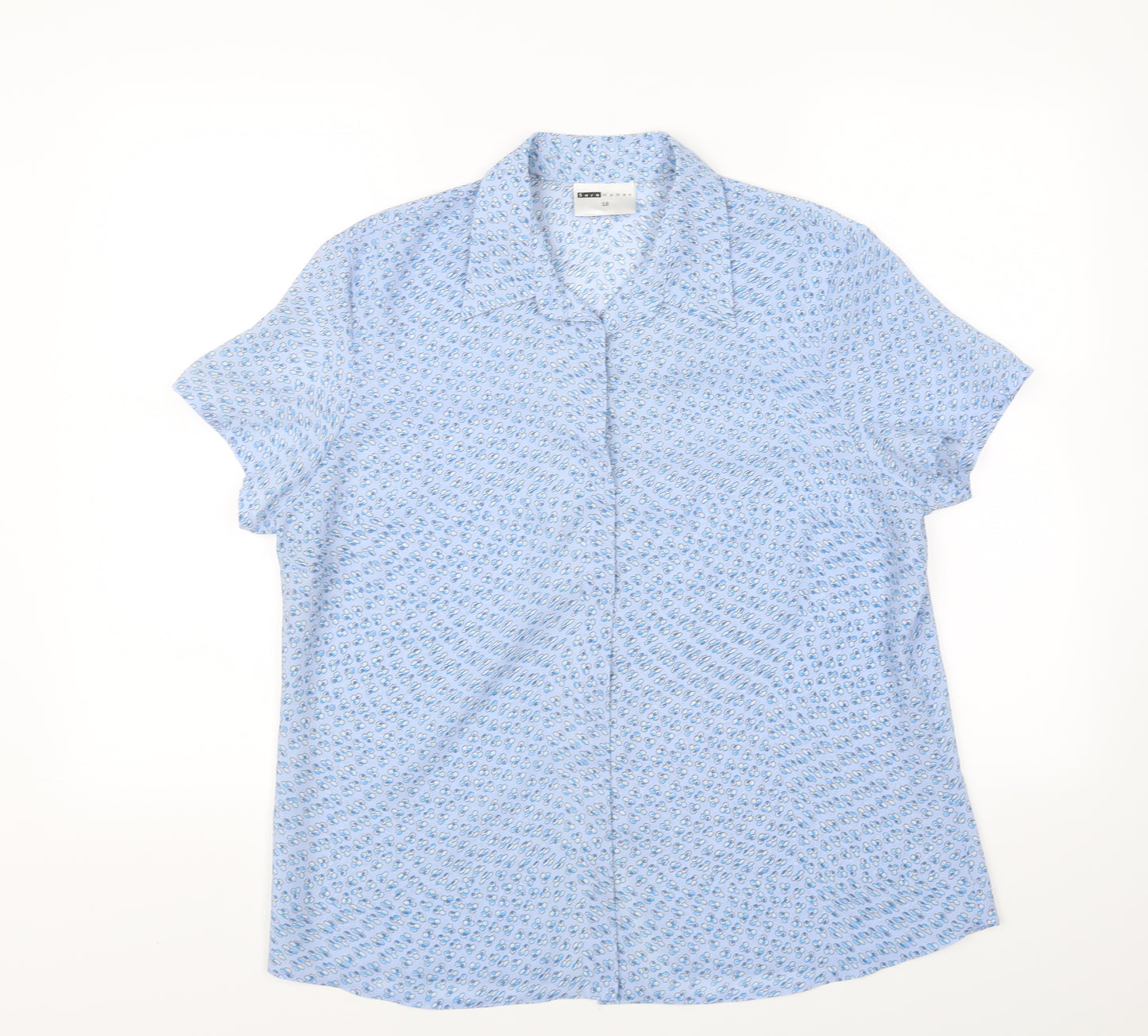 Sora Woman Womens Blue   Basic Button-Up Size 18