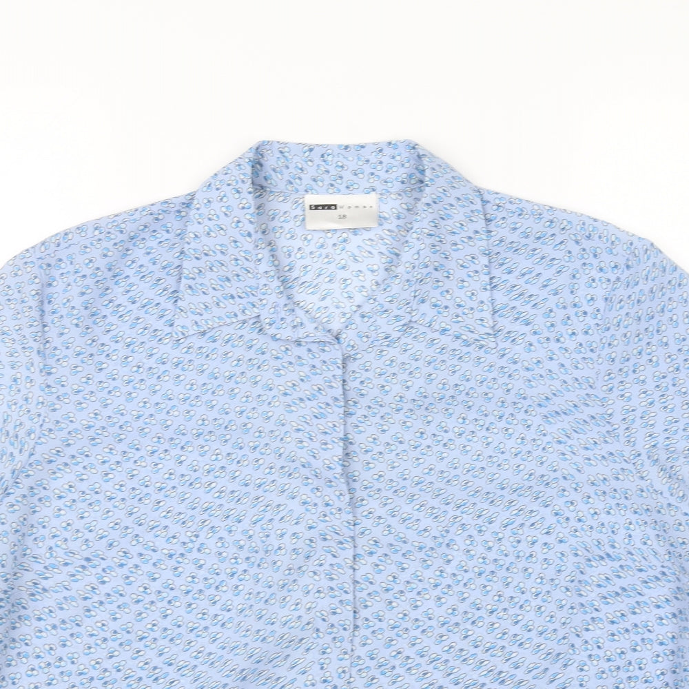 Sora Woman Womens Blue   Basic Button-Up Size 18