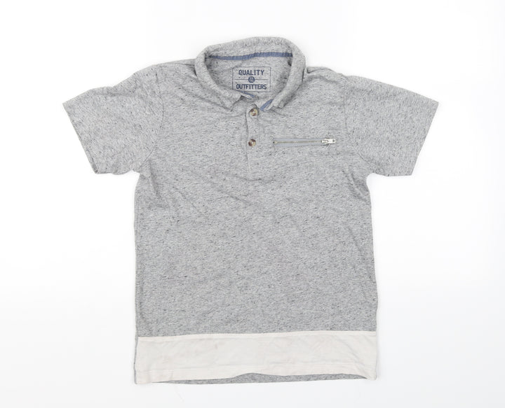 quality outfitters Boys Grey Basic Polo Size 10 Years