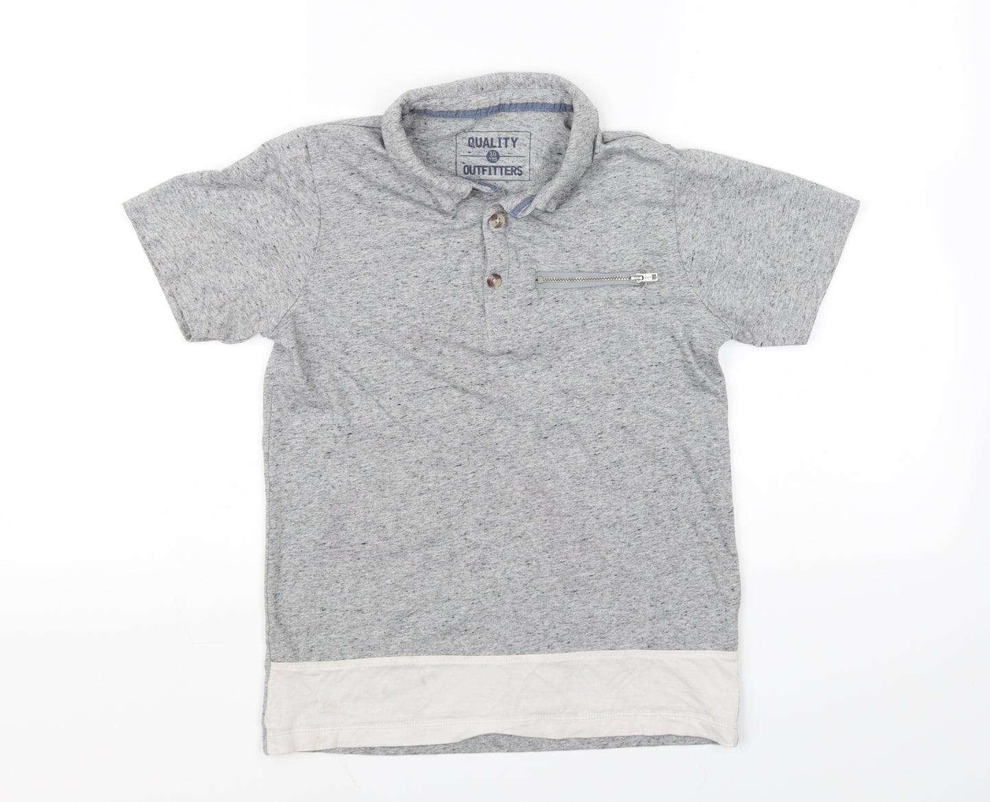 quality outfitters Boys Grey   Basic Polo Size 10 Years
