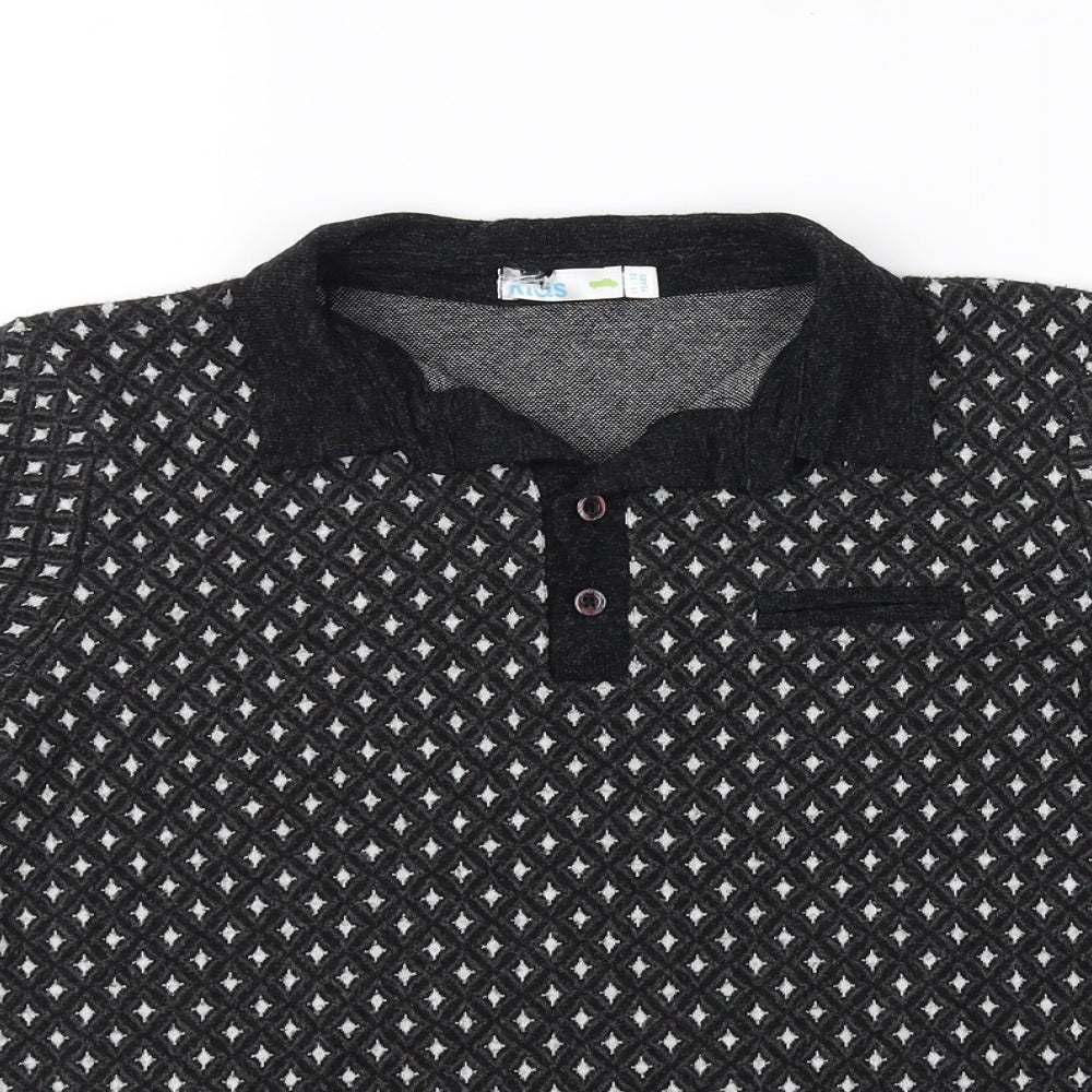 Kids Boys Black   Basic Polo Size 11-12 Years