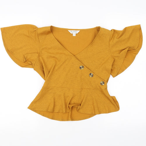 Miss Selfridge Womens Orange   Basic Blouse Size 10