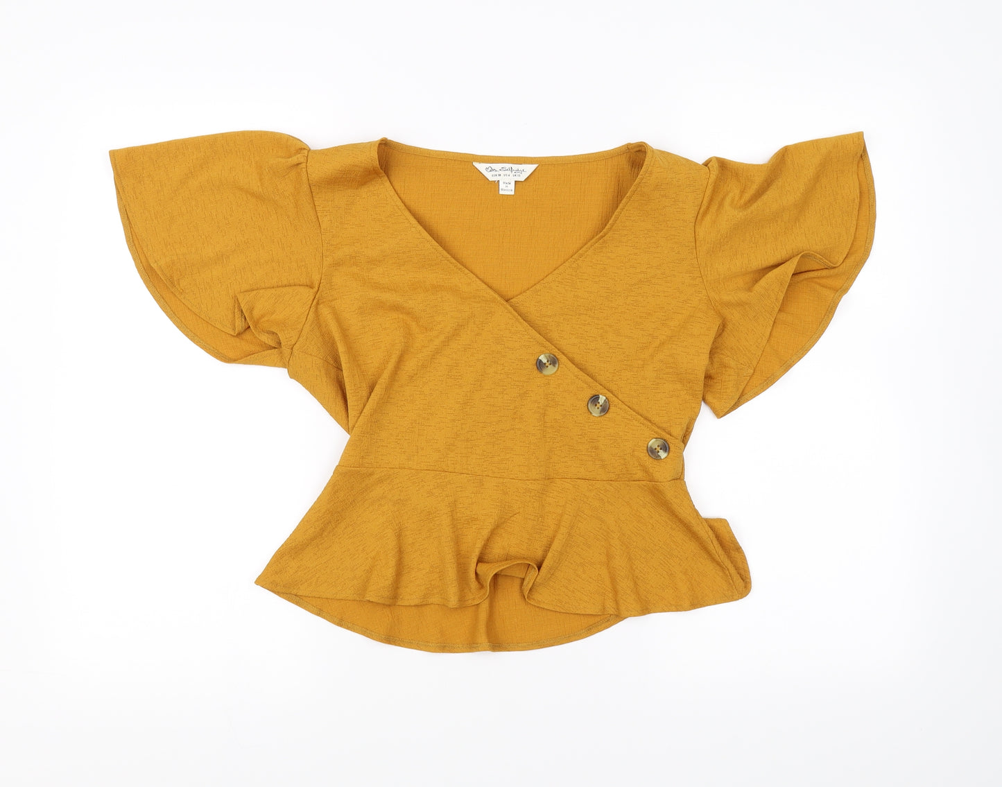 Miss Selfridge Womens Orange   Basic Blouse Size 10