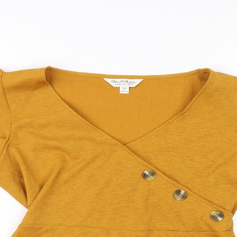 Miss Selfridge Womens Orange   Basic Blouse Size 10