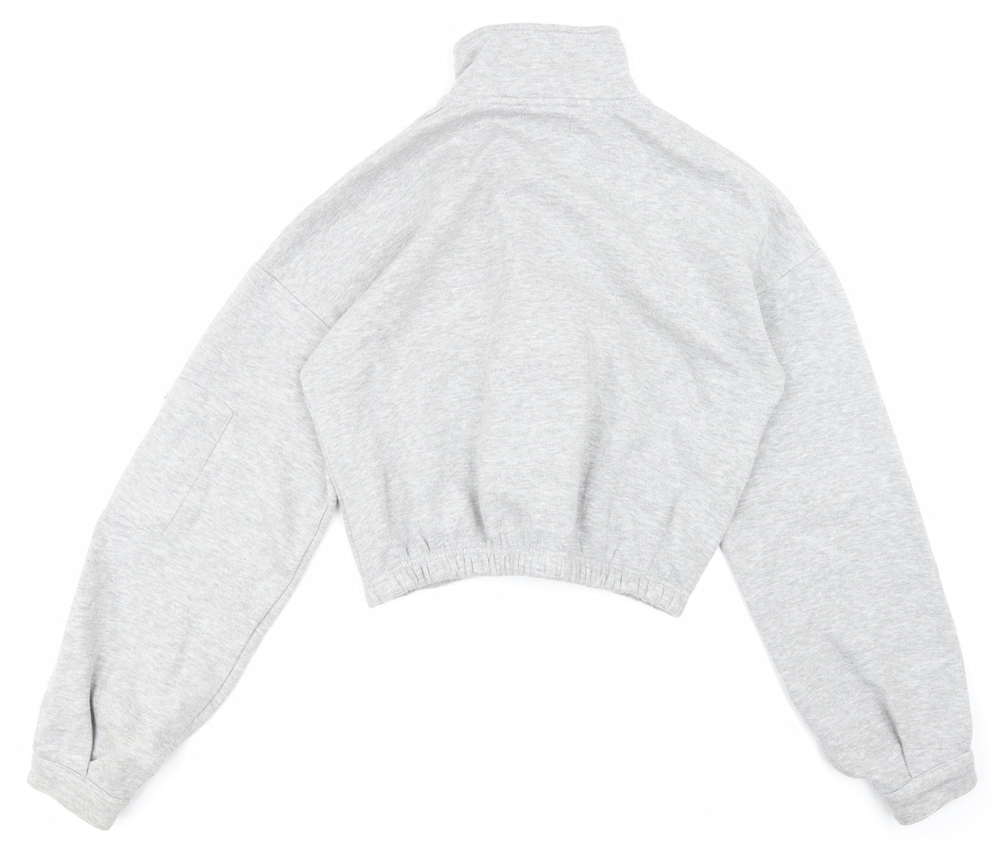 PRETTYLITTLETHING Womens Grey   Pullover Sweatshirt Size S  - half zip