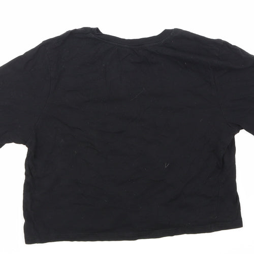 Zara Womens Black   Cropped T-Shirt Size S
