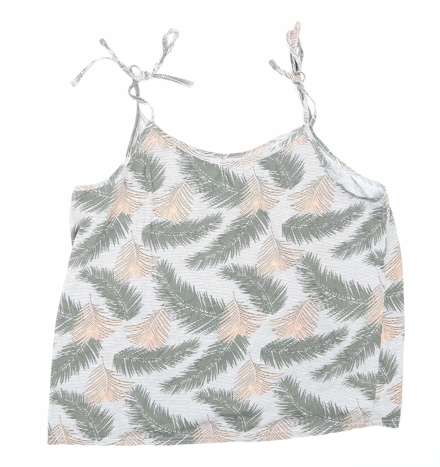 Papaya Womens White Floral  Basic T-Shirt Size 14