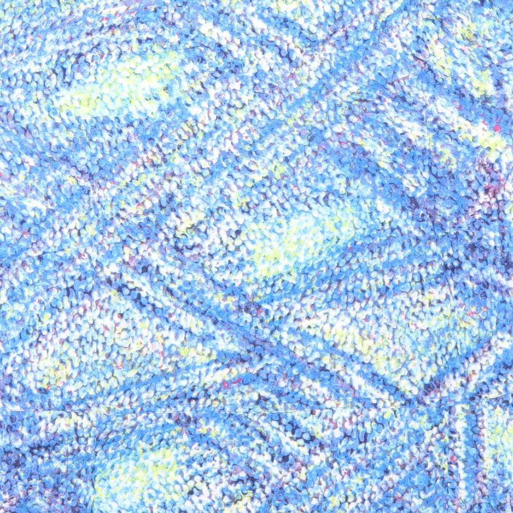 DASH Womens Blue Argyle/Diamond  Basic T-Shirt Size 16