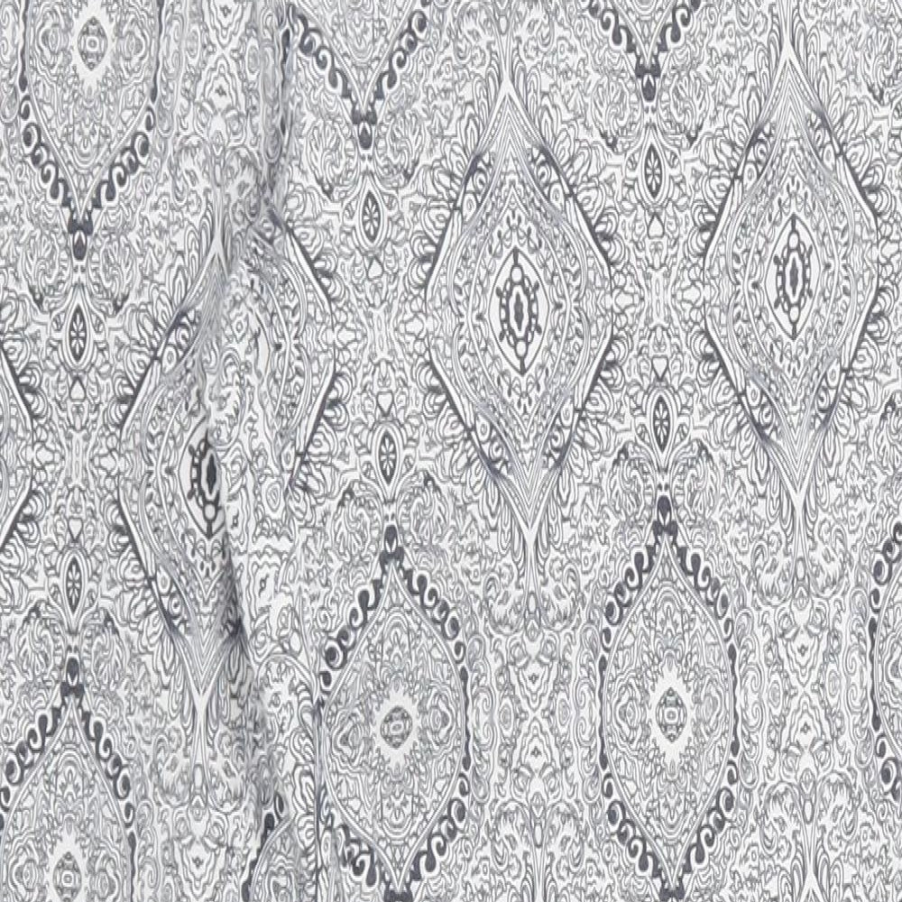 TU Womens White Argyle/Diamond Denim Skinny Jeans Size 14