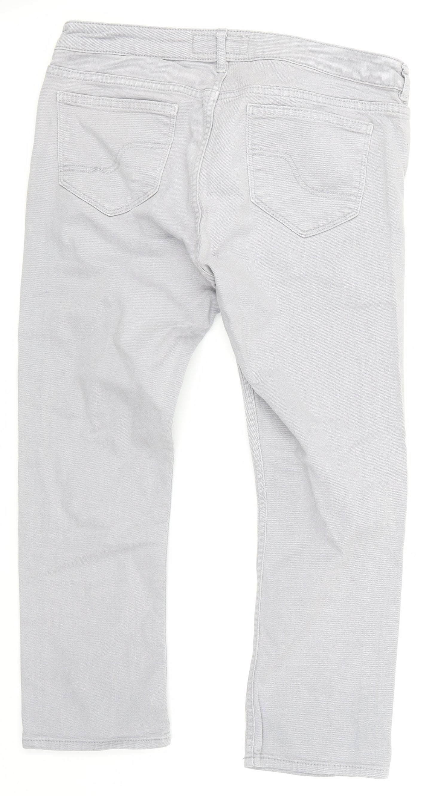 Fat Face Womens Grey  Denim Cropped Jeans Size 12