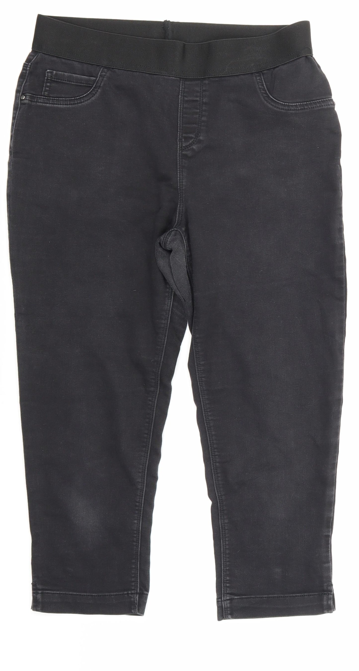 George Womens Black   Cropped Jeans Size 14