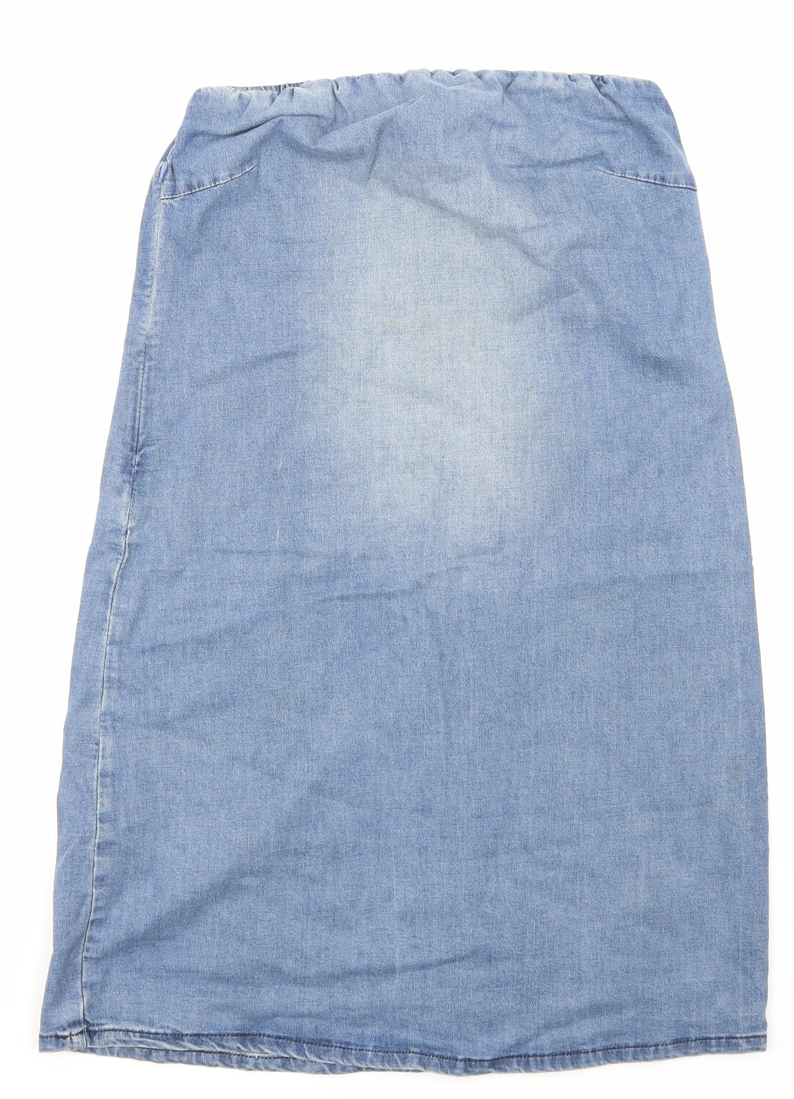 Hush Womens Blue  Denim Straight & Pencil Skirt Size 12