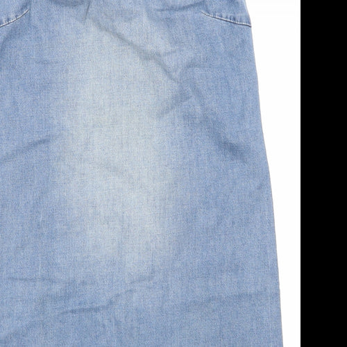 Hush Womens Blue  Denim Straight & Pencil Skirt Size 12