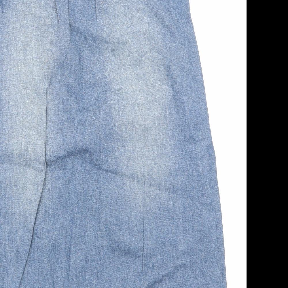 Hush Womens Blue  Denim Straight & Pencil Skirt Size 12