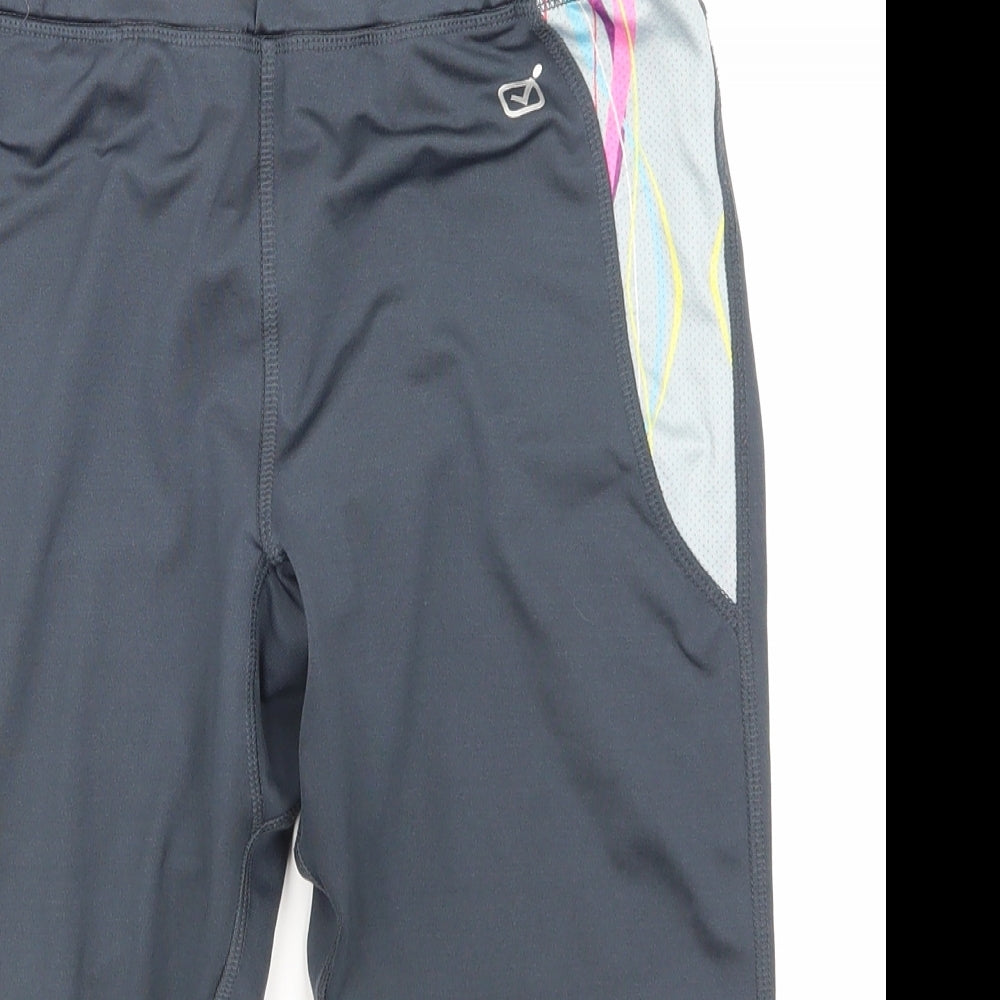 tek up Womens Grey   Cropped Leggings Size M