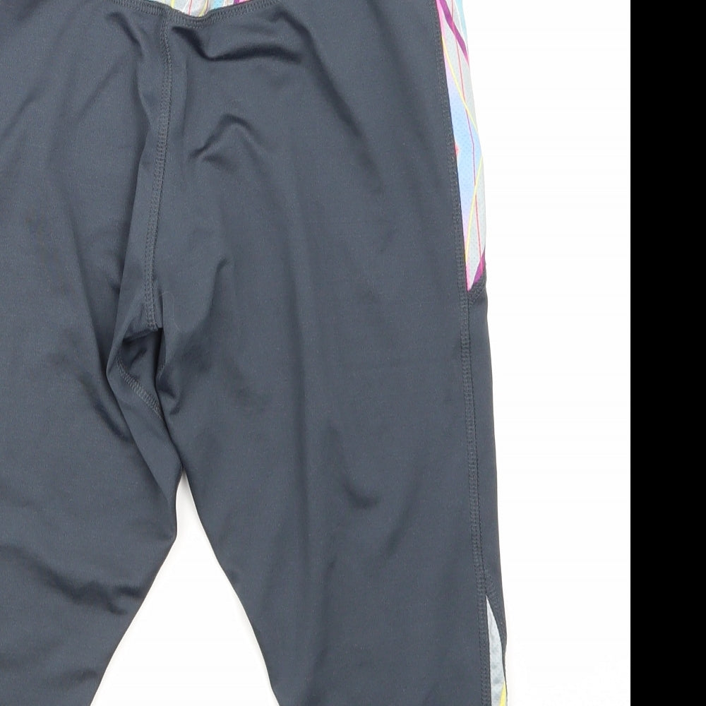 tek up Womens Grey   Cropped Leggings Size M