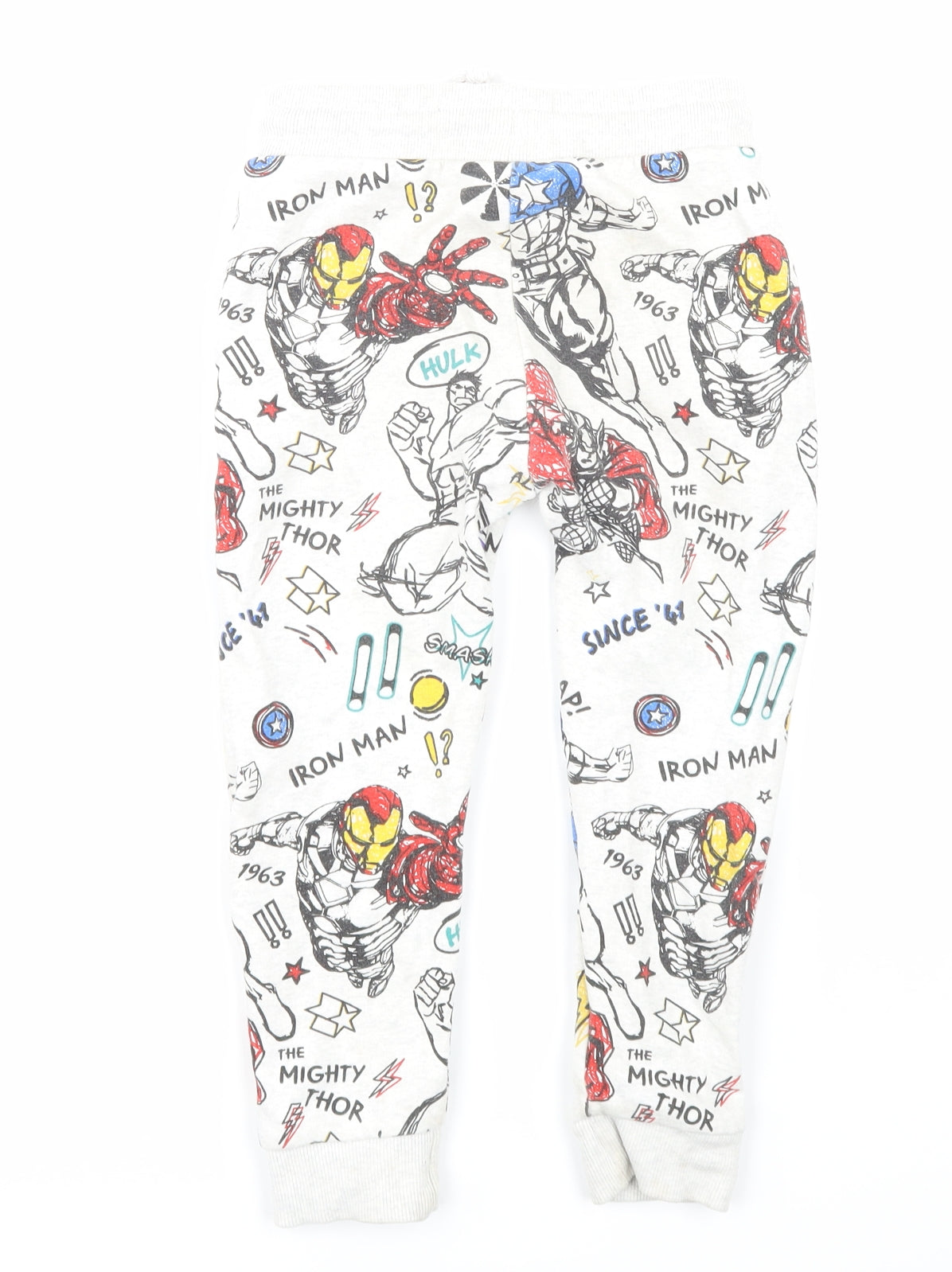 Marvel Boys Ivory   Jogger Trousers Size 4-5 Years