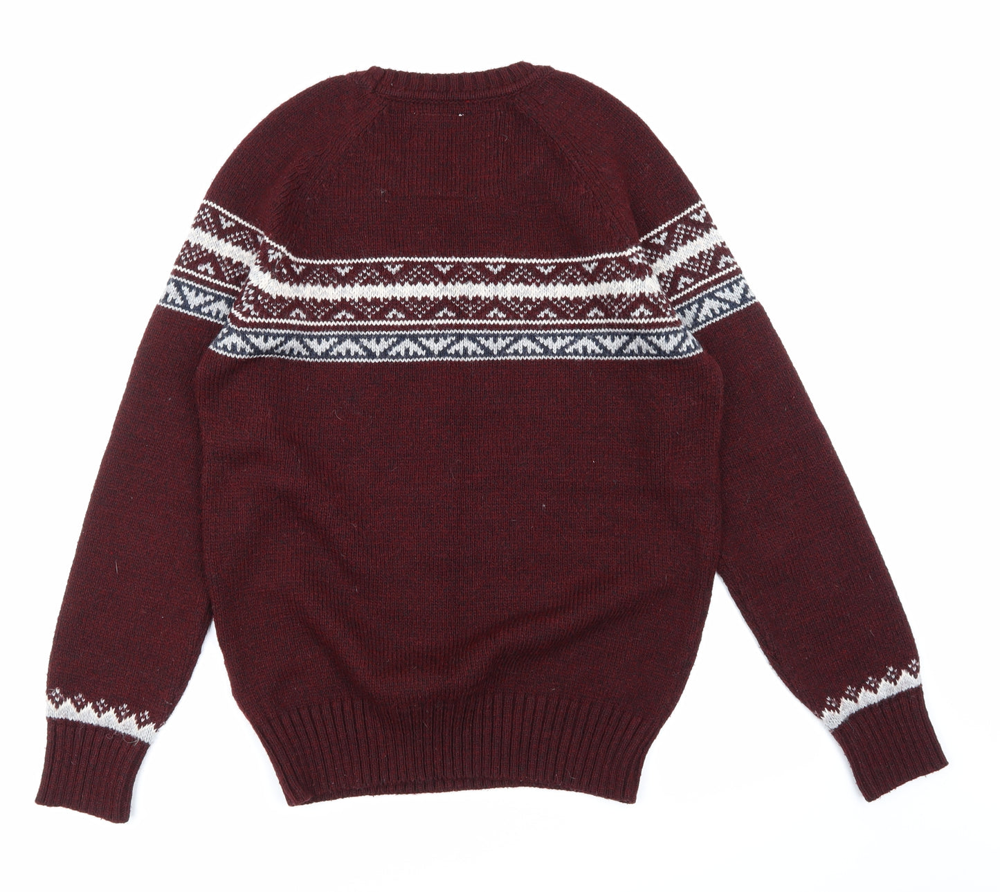 Superdry Mens Purple Argyle/Diamond  Pullover Jumper Size L