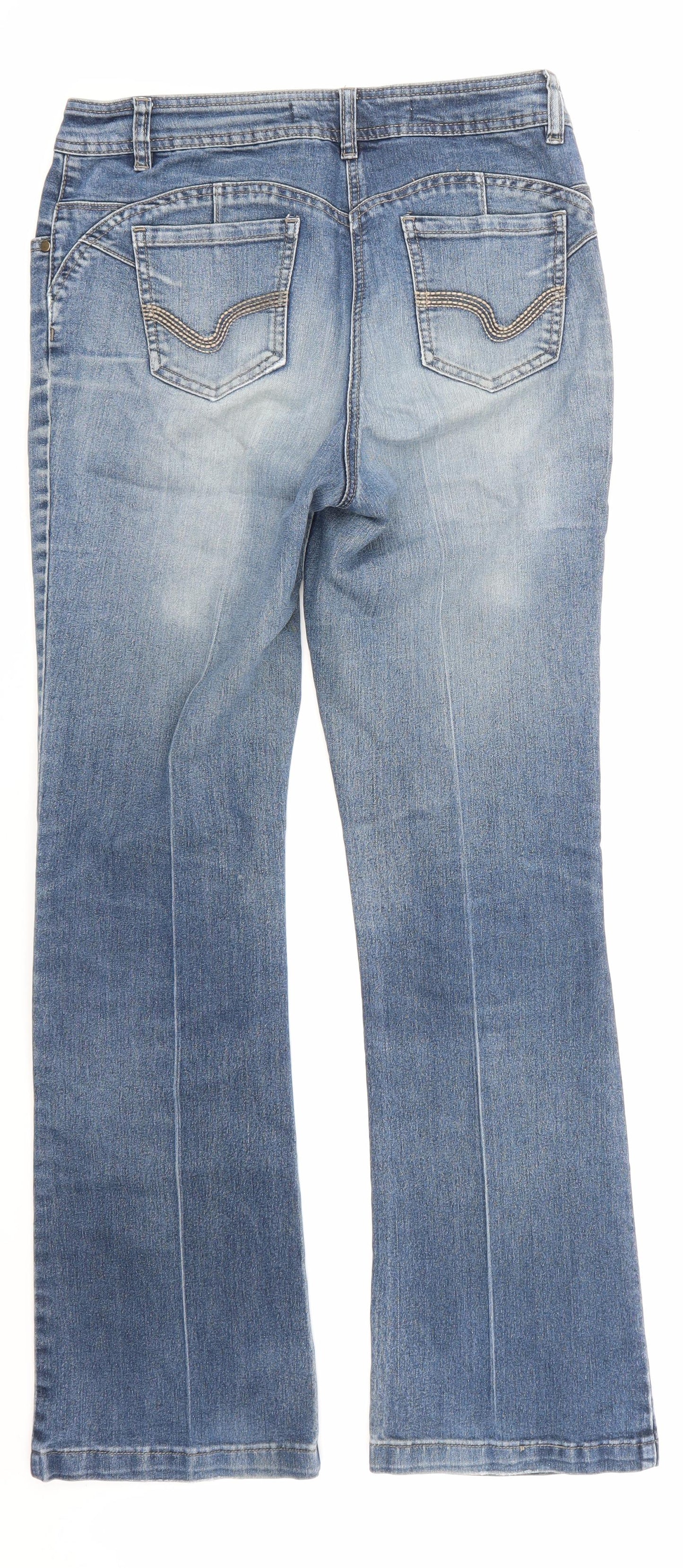 F&F Womens Blue  Denim Bootcut Jeans Size 10