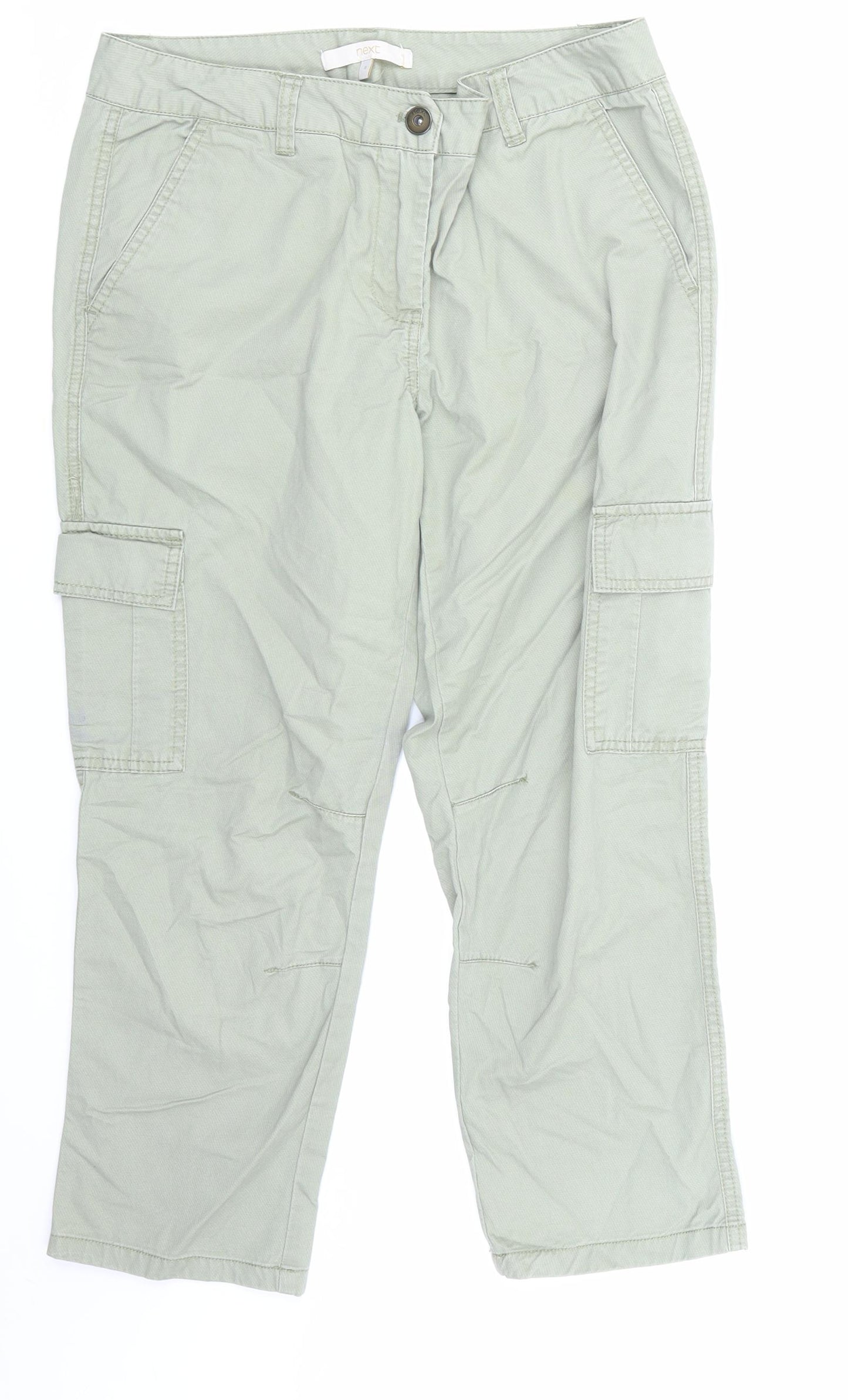 NEXT Womens Green   Cropped Trousers Size 8